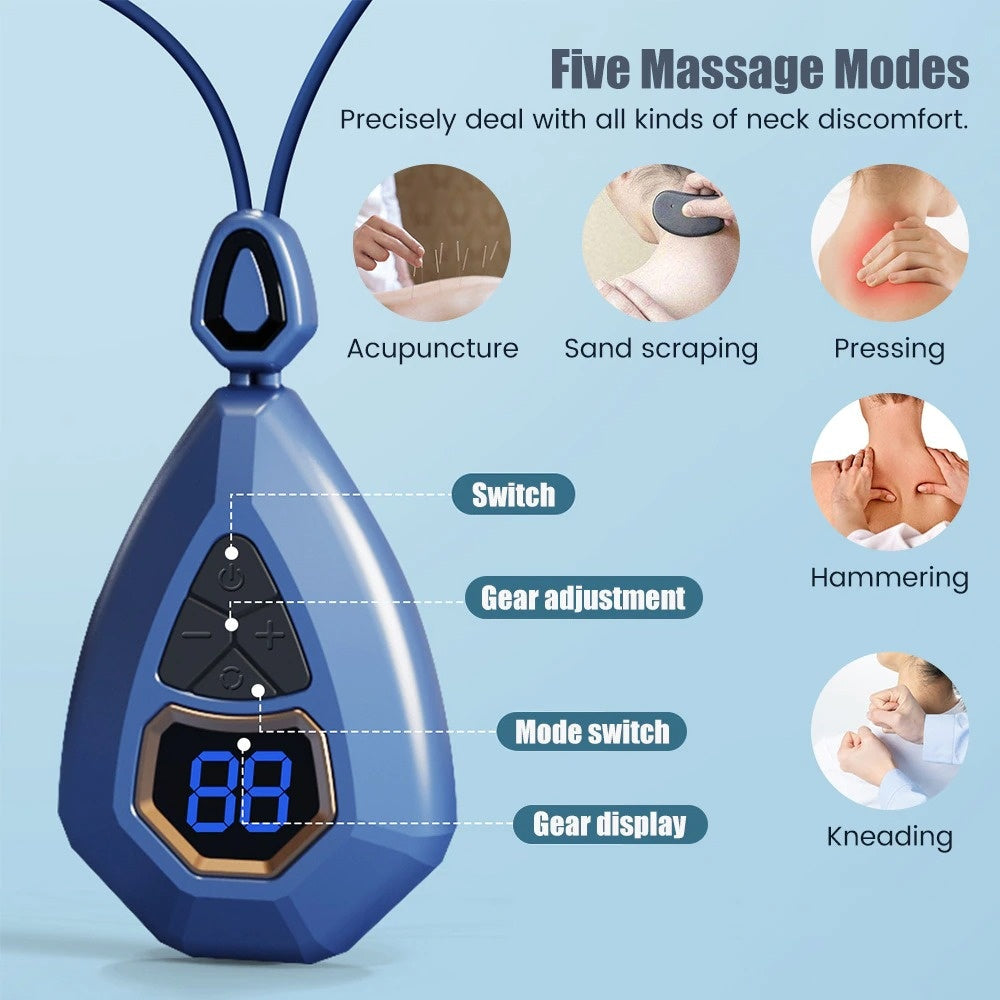 Smart Neck Massager Heating EMS Pulse Neck Massage Apparatus