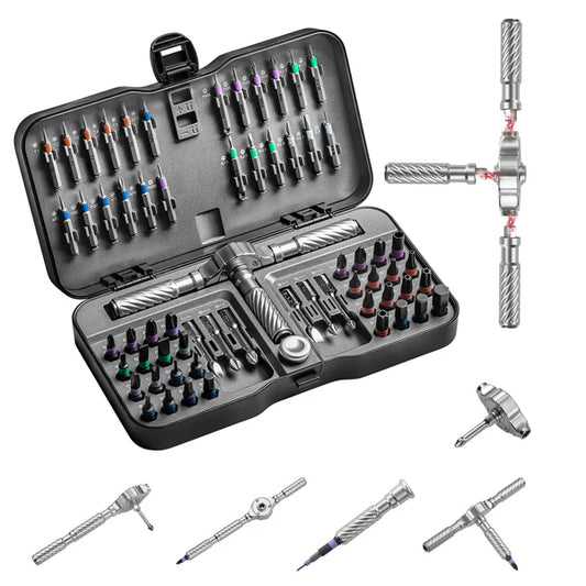 66-in-1 Ratchet Screwdriver Set with H4/H6.35 Bits
