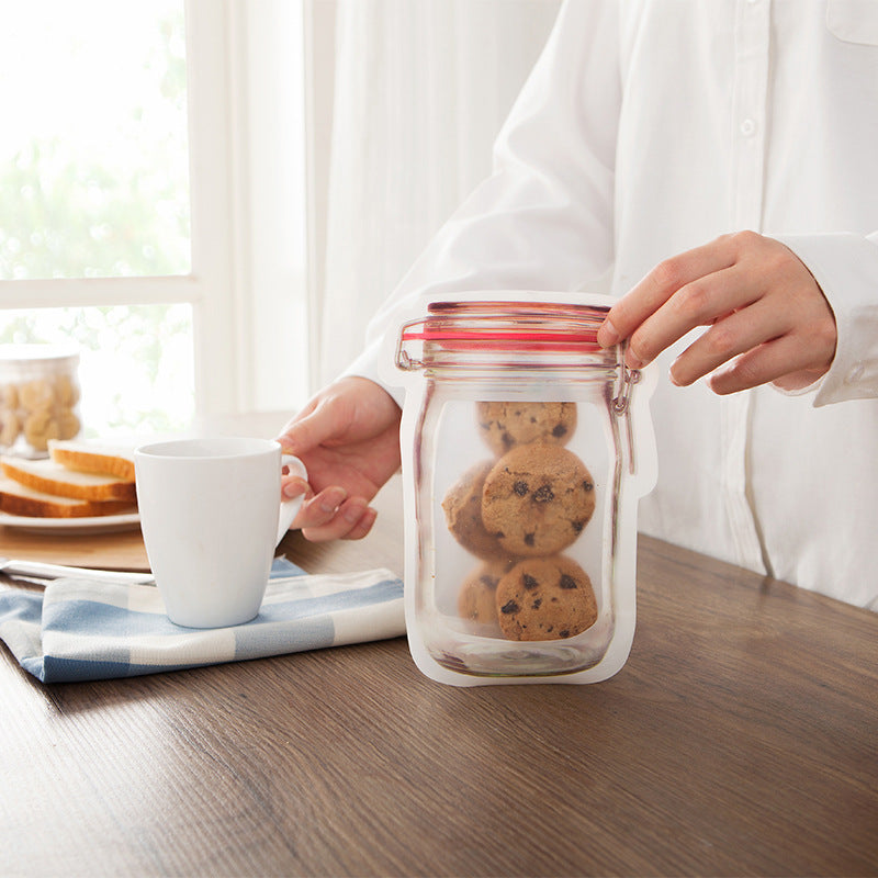 Reusable Snack Storage Bag Nut Biscuit Waterproof Sealed Food Storage Bag