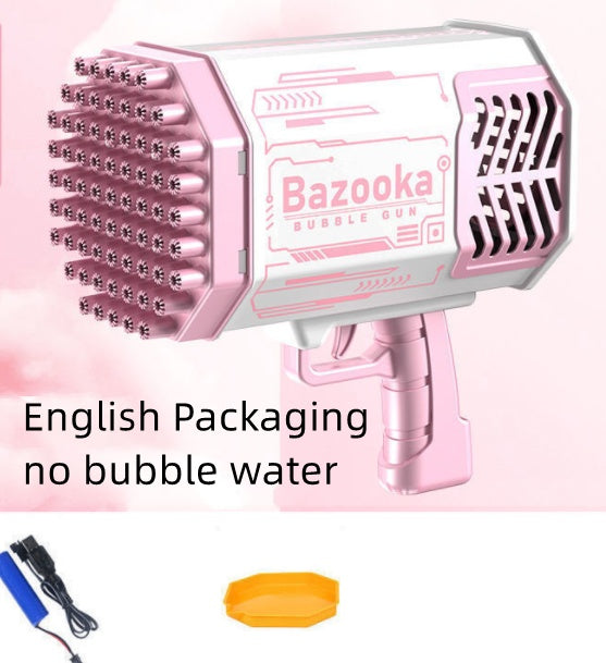 Bubble Gun Rocket 69 Holes Soap Bubbles Machine
