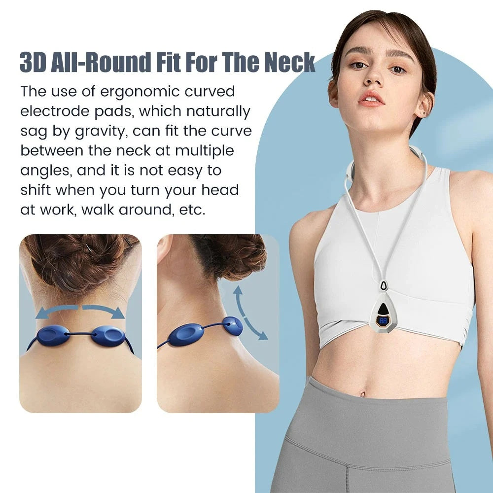 Smart Neck Massager Heating EMS Pulse Neck Massage Apparatus