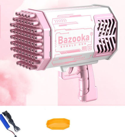Bubble Gun Rocket 69 Holes Soap Bubbles Machine