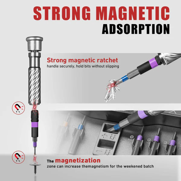 66-in-1 Ratchet Screwdriver Set with H4/H6.35 Bits