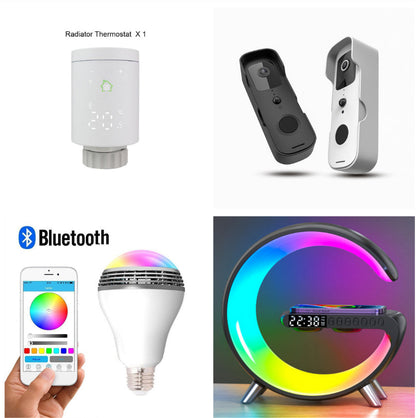 New Intelligent G Shaped LED Lamp Bluetooth Speake Wireless Charger