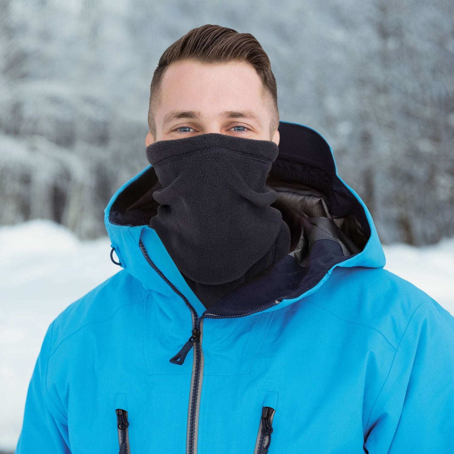 Winter Windproof Scarves Fleece Tube Scarf Mask Soft Half Face Cover