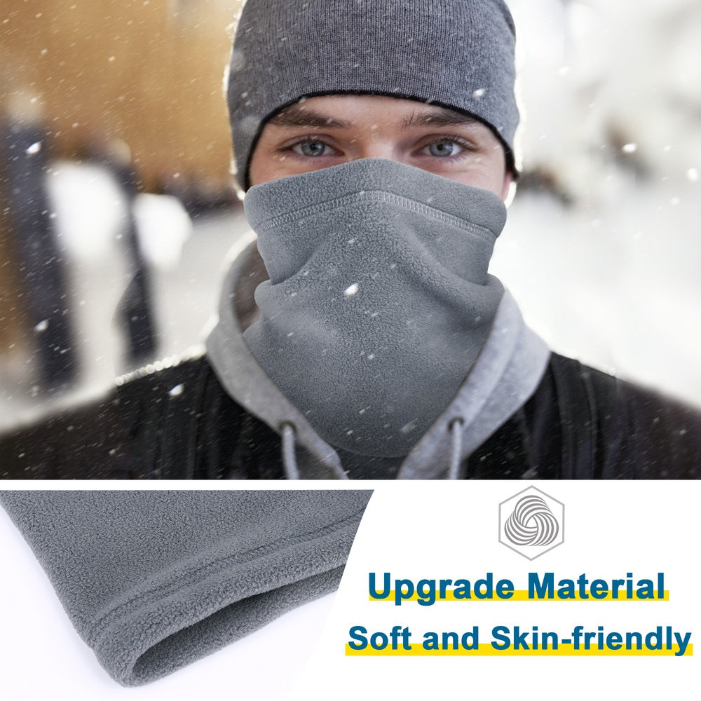 Winter Windproof Scarves Fleece Tube Scarf Mask Soft Half Face Cover