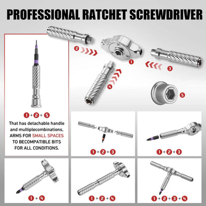 66-in-1 Ratchet Screwdriver Set with H4/H6.35 Bits