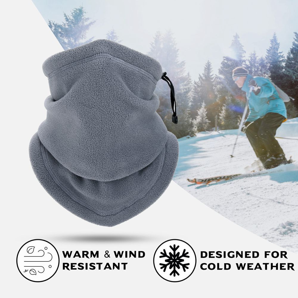 Winter Windproof Scarves Fleece Tube Scarf Mask Soft Half Face Cover