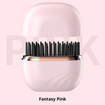 Mini Hair Straightening Comb Wireless Charging Portable Multifunctional