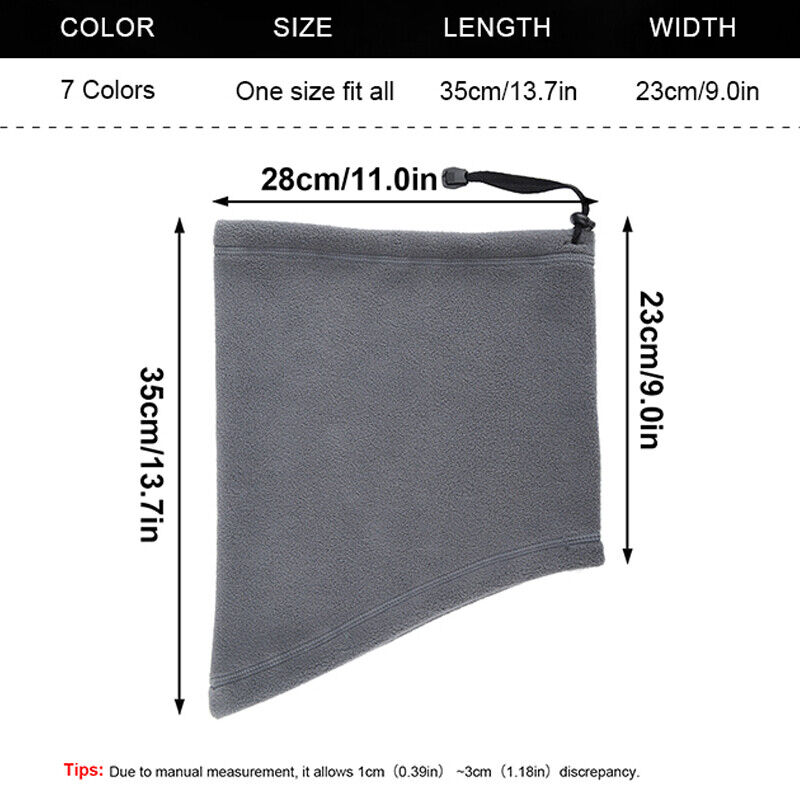 Winter Windproof Scarves Fleece Tube Scarf Mask Soft Half Face Cover