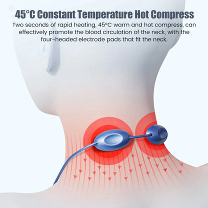 Smart Neck Massager Heating EMS Pulse Neck Massage Apparatus