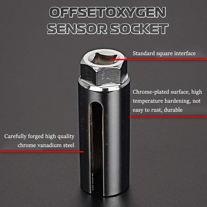 🔧Automotive O2 Sensor Offset Socket & Thread Chaser 5 PCS Set