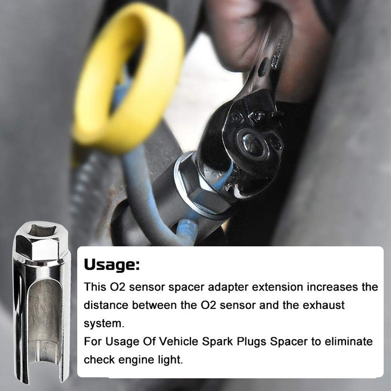 🔧Automotive O2 Sensor Offset Socket & Thread Chaser 5 PCS Set